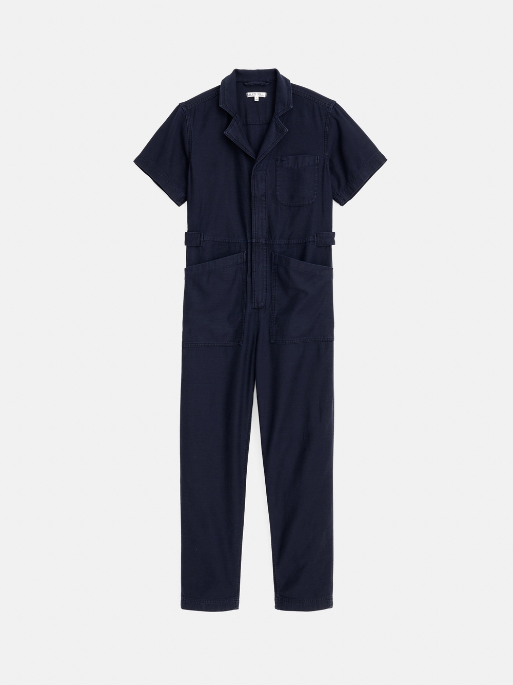 Alex Mill • Short Sleeve Standard Zip Jumpsuit • Washed Twill • Washed Navy • XS